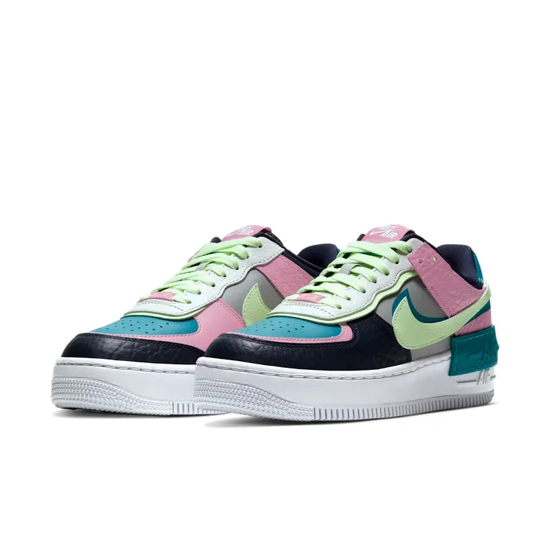 Nike WMNS Air Force 1 Shadow Barely Volt Oracle Aqua (2020) (CK3172-001)