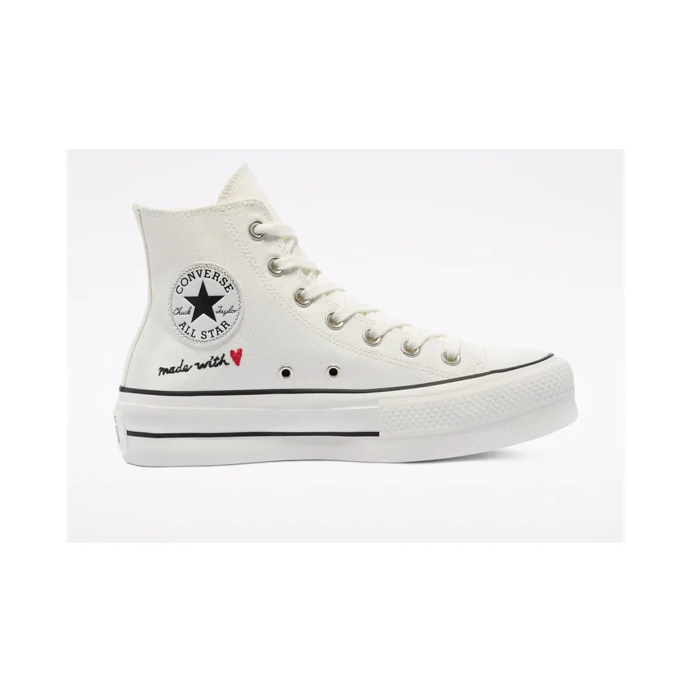 Converse Valentine’s Day Platform Chuck Taylor All Star High Top Vintage White/egret/black (571119C)