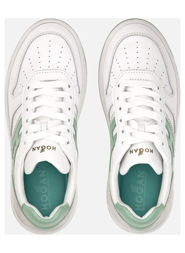 Sneakers Hogan H630 Green White Grey (HXW6300EU50ODZ0XPX) (3)