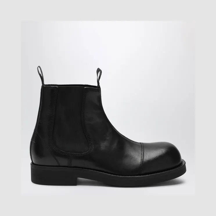 MM6 Maison Margiela Black leather Chelsea Biker boots SH1WU0014P7431/T_MM6-T8013_600-46