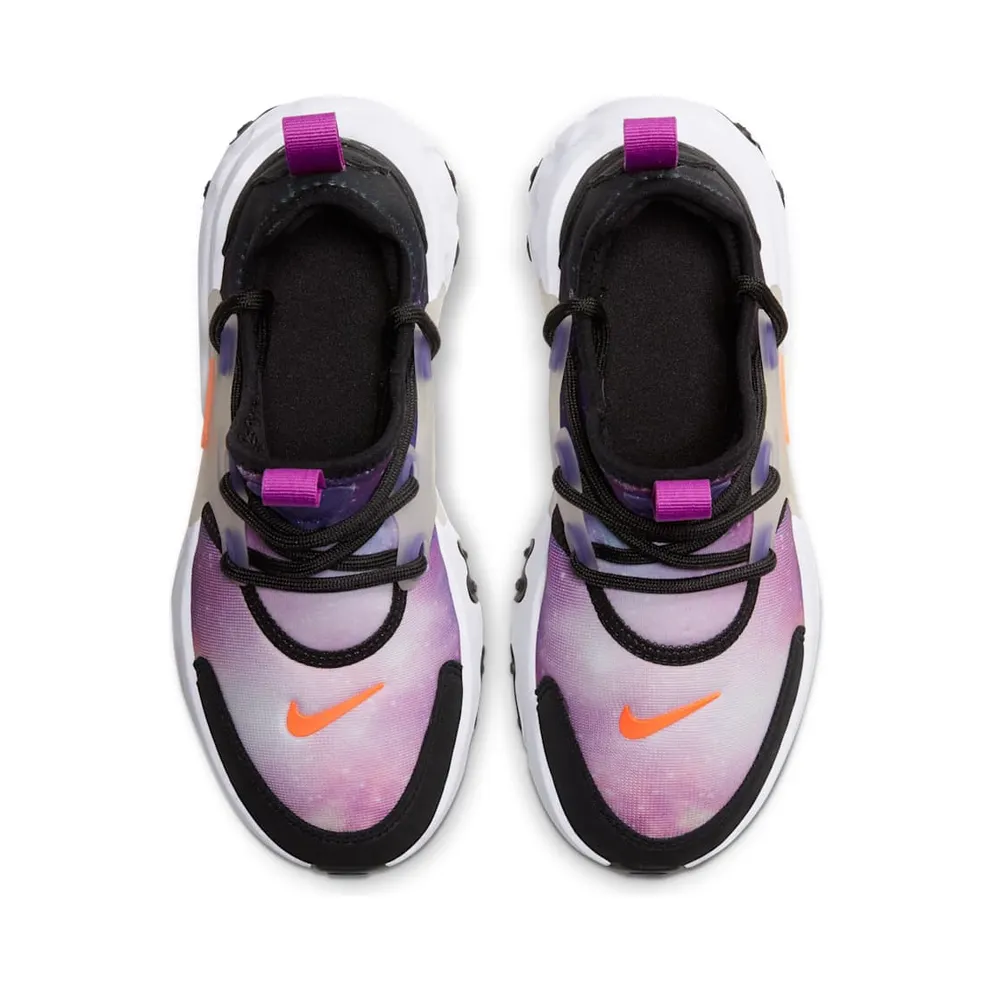 Nike React Presto Galaxy (PS) Black/Court Purple-Blue Fury-Total Orange (CW3074-002)