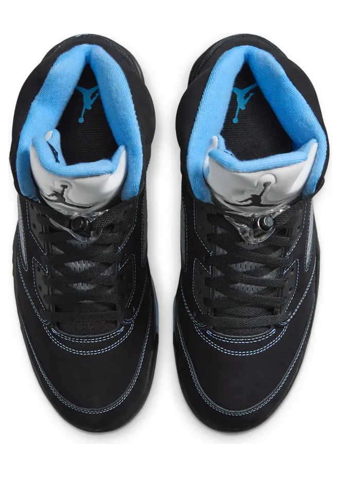 Air Jordan 5 Black University Blue: blauwe heat (4)
