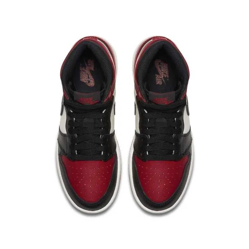 Air Jordan I 1 AJ Retro OG High Bred Toe GS 2018 (Kids Size) (575441-610)