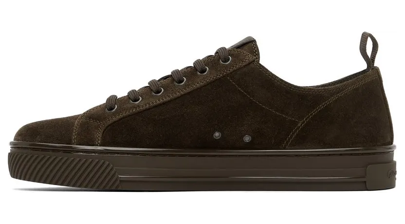 Gianvito Rossi Khaki Suede Low-Top DARK OLIVE+DARK OLIV (S25285-M1DKO-SUC) (3)