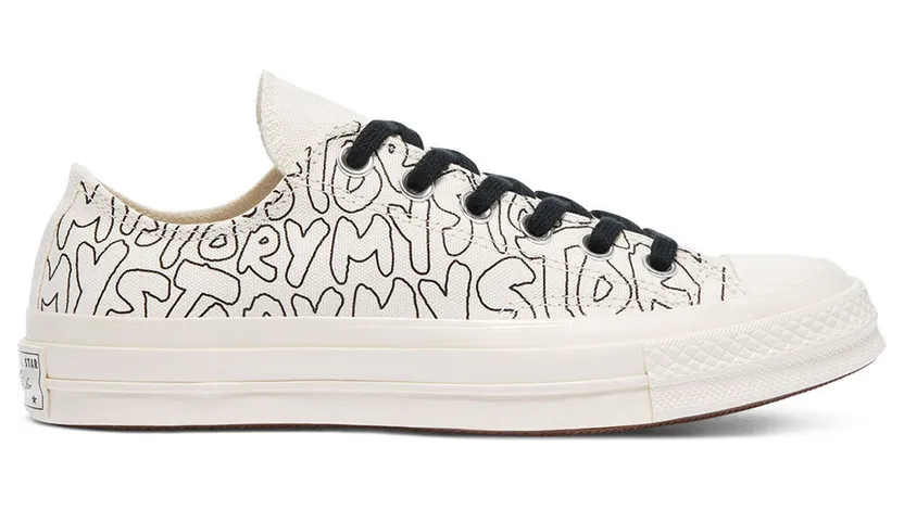 Converse Off-White and Black My Story Chuck 70 Low Sneakers (170285C)