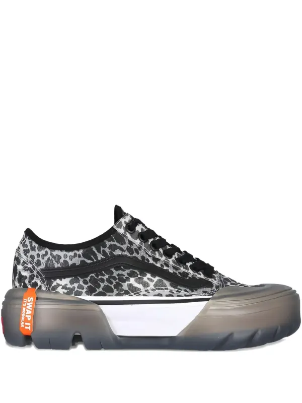Vans Sneakers met luipaardprint en plateauzool – Grijs (VN0A7Q5VWAXK1)