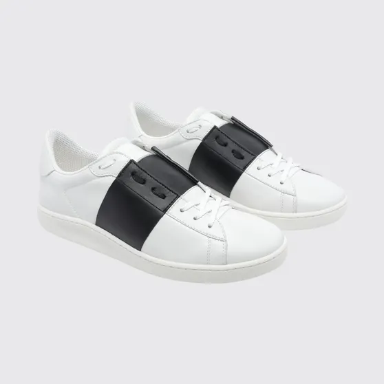 Valentino garavani Open Calf Leather Sneakers with VLogo Signature White (S0N84BYAA01)