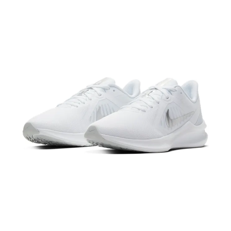Nike Downshifter 10 ‘White’ “White / Pure Platinum / Metallic Silver” (CI9984-100)