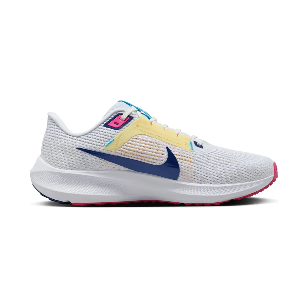 Nike Air Zoom Pegasus 40 “White / Photon Dust / Fierce Pink / Deep Royal Blue” (DV3854-105)