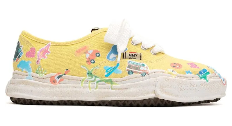 Maison Mihara Yasuhiro Baker OG Sole Canvas Low Printed Sticker Yellow (A14FW745-YEL)