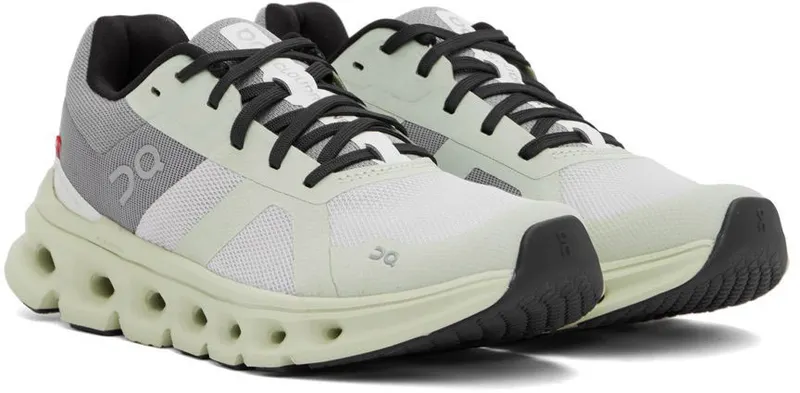 On Gray & Green Cloudrunner Low-Top (46.99019)