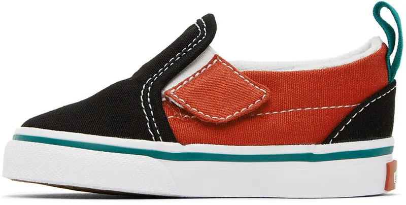 Vans Baby Black & Red Slip-On V (VN0A5EFKBML)