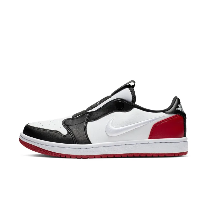 Jordan 1 Retro Low Slip Black Toe (W) White/White-Gym Red-Black (AV3918-102)
