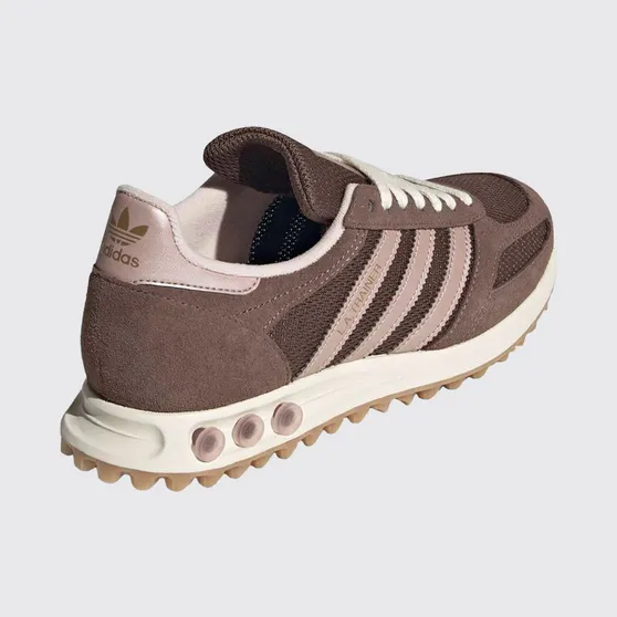 Adidas Originals LA Trainer OG Suede and Mesh Trainers with 3-Stripes Brown (KK2439)