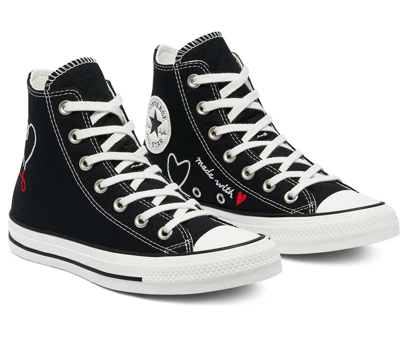 Converse Valentine’s Day Chuck Taylor All Star High Top Black/vintage White/egret (171158C)