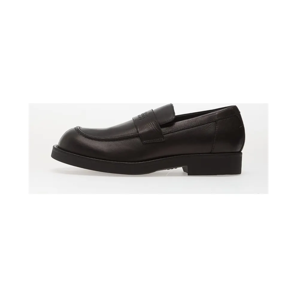 MM6 MAISON MARGIELA_Black calfskin biker loafers_Black_45 SH1WR0006P7431T8013