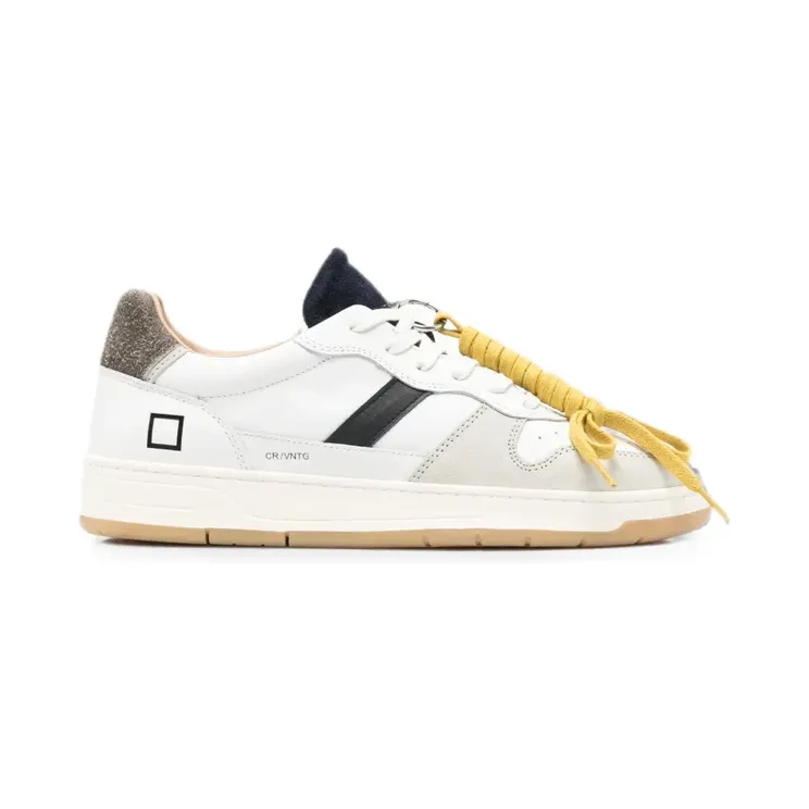 D.A.T.E. Court 2.0 Vintage logo-print panelled “White” (M451C2VNWN)