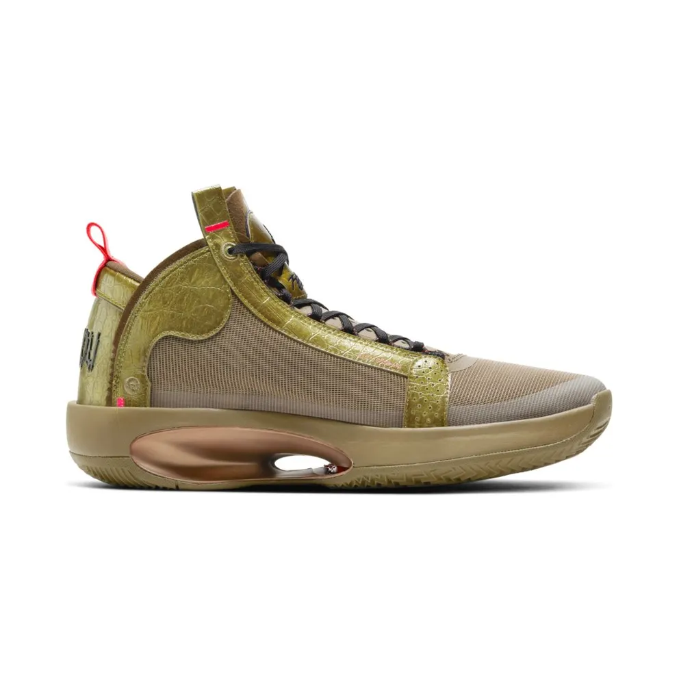 Jordan XXXIV Bayou Boys Brown Kelp/Bright Crimson (DA1897-300)