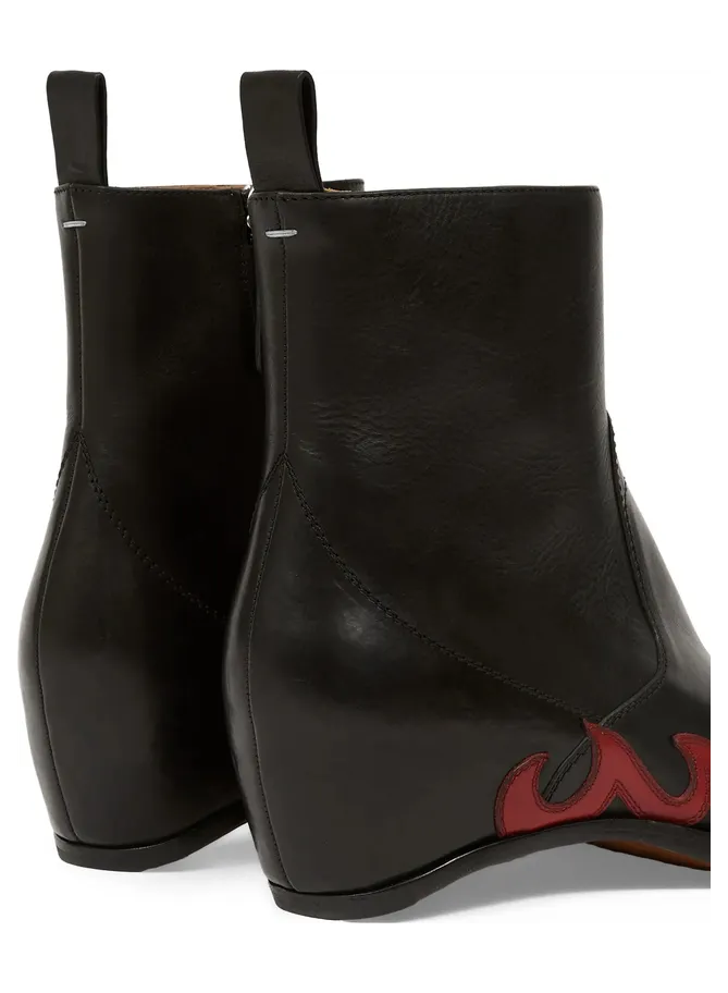 Maison Margiela Heel-Less Western Flames “Black/Red” (P7788 S57WU0301 H0058) (3)