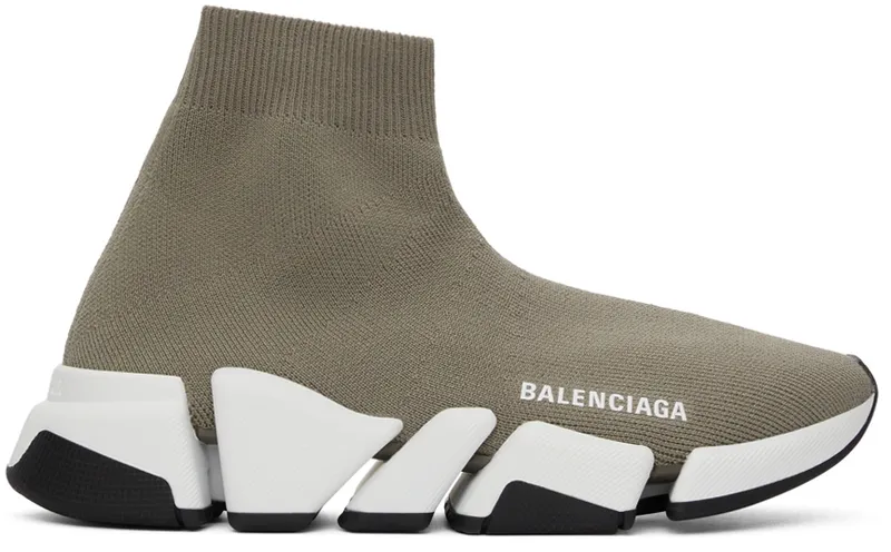 Balenciaga Taupe & White Speed 2.0 (617196 W2DB2)