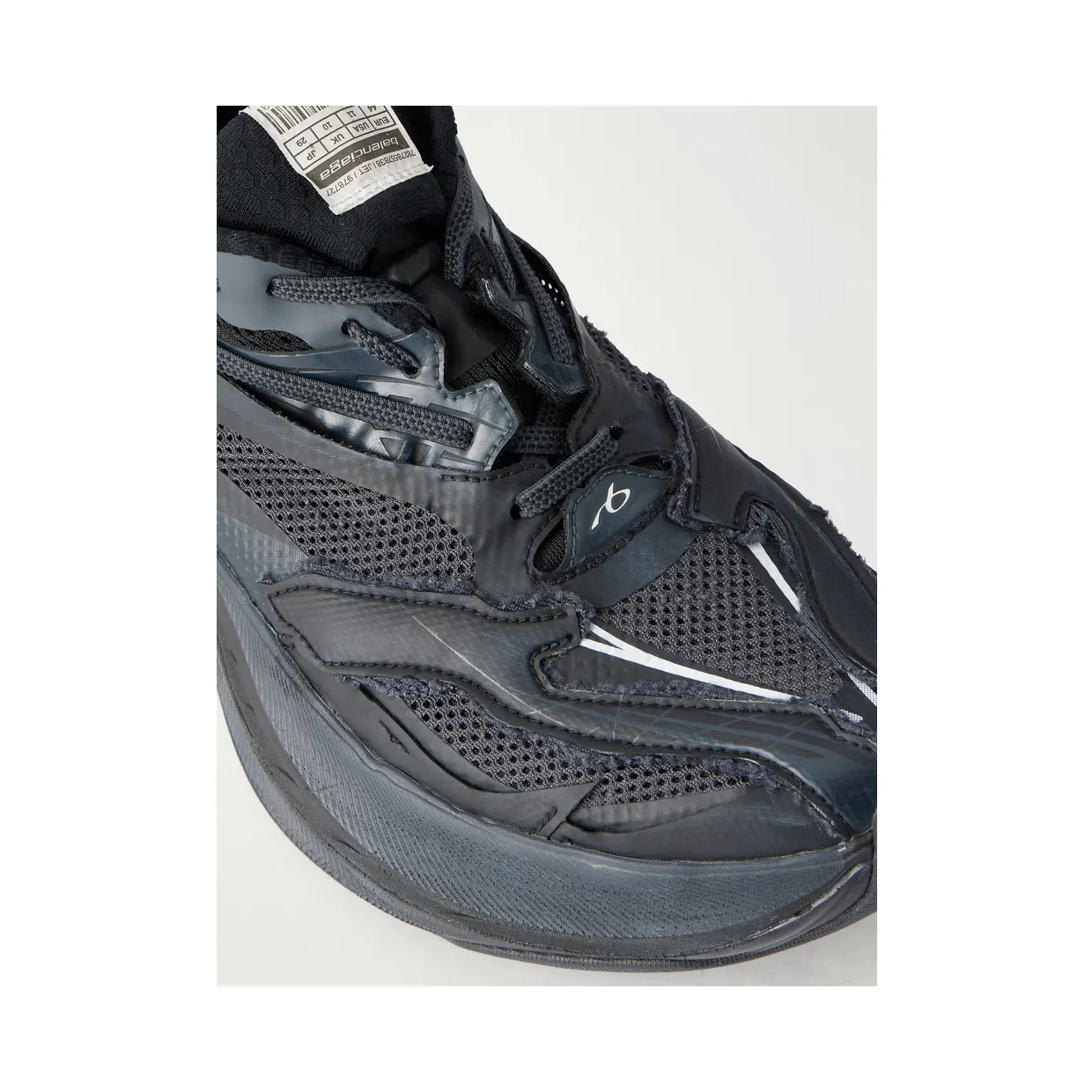 Balenciaga Jet Rubber Sneakers Black (872642WMRTN) (5)