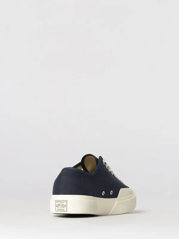 SUPERGA 2432 Works Cotton with Rubber Toe Cap and Sole Blue (S51347WA2F)