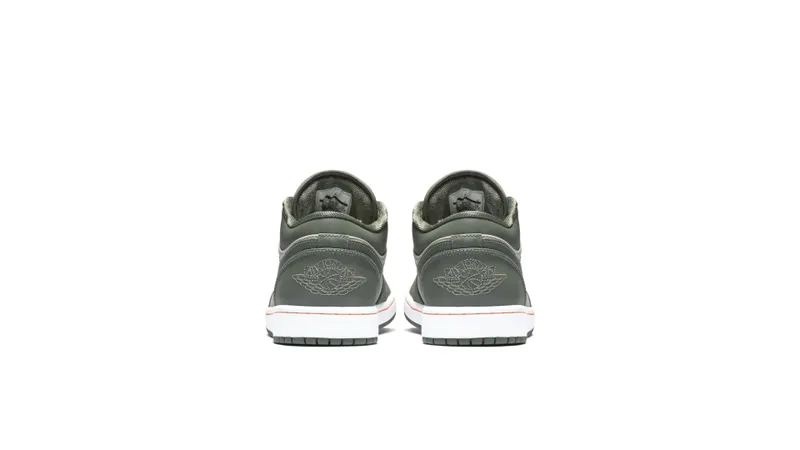 Jordan  1 Low Military Green White/Hyper Crimson-Light Bone-Vintage Lichen (553558-121)