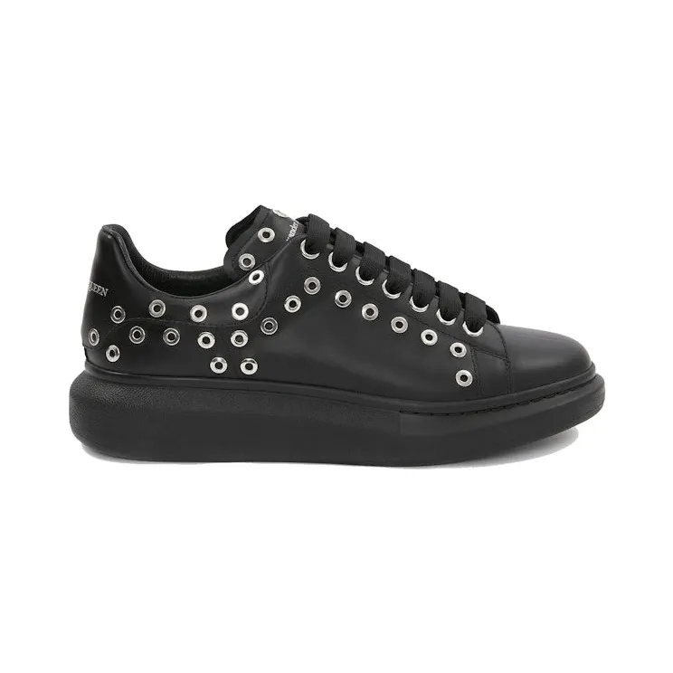Alexander McQueen Oversized Black Silver Eyelets (730079WHQYW1081)
