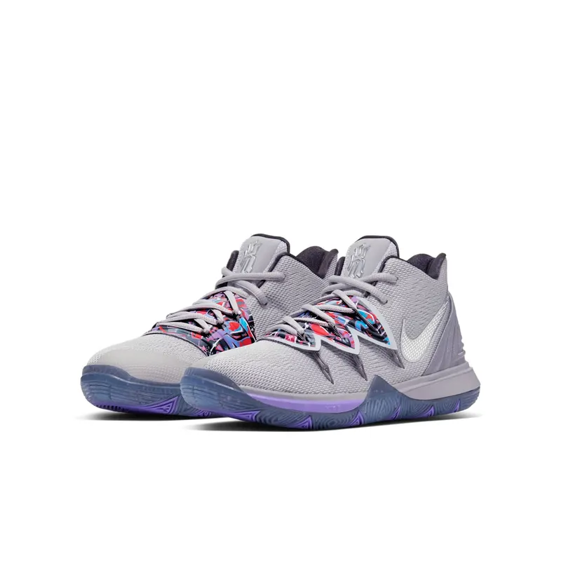 Nike Kyrie 5 Graffiti (GS) Atmosphere Grey/Metallic Silver (AQ2456-001)