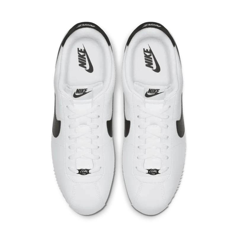 Nike  Cortez Basic Leather White Black (2017) White/Metallic Silver-Black (819719-100)