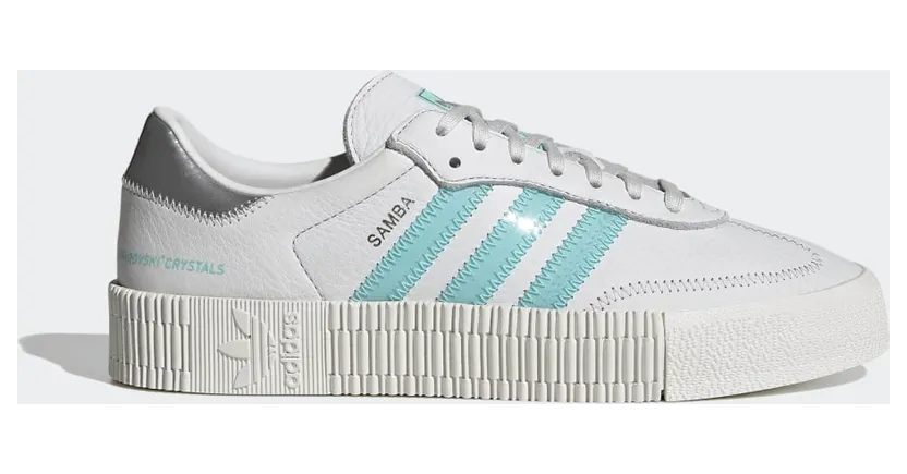 adidas Swarovski® SAMBAROSE Schuh Crystal White / Clear Aqua / Silver Metallic (GZ8618)
