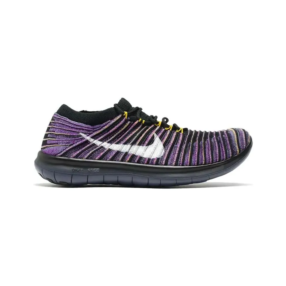 Nike Free Run Motion Flyknit Black Vivid Purple (847660-002)