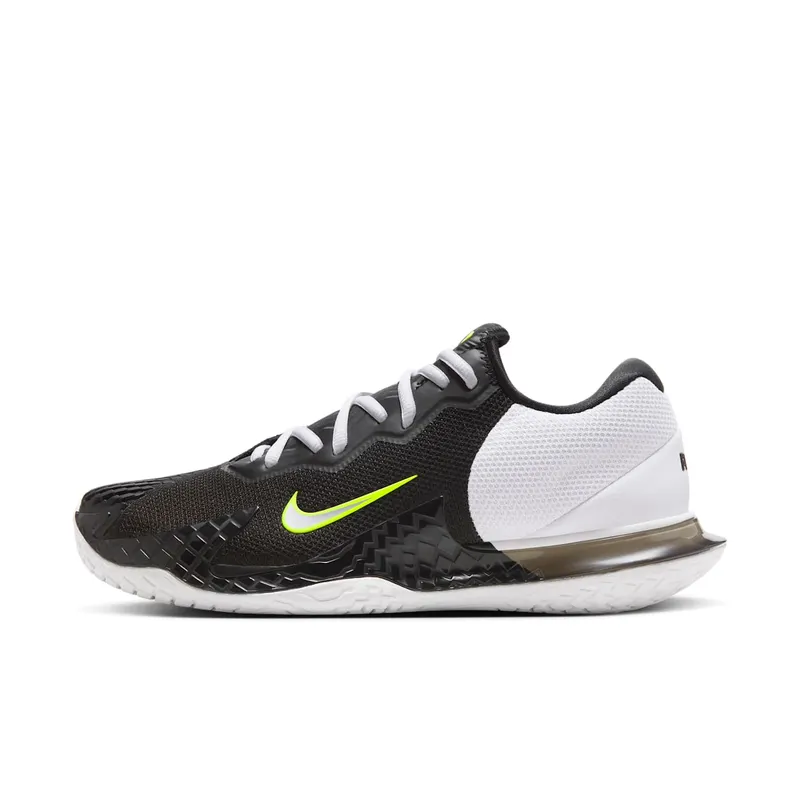 Nike Court Vapor Cage 4 HC Rafa Black White Volt Metallic Silver (HQ1653-001)