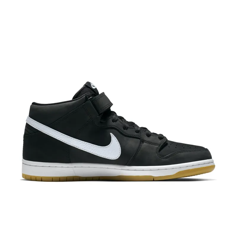 Nike SB Dunk Mid Orange Label Black/White-Black-Gum Light Brown (CD6754-001)