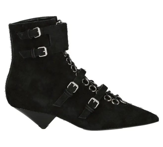Saint Laurent Blaze Suede Ankle Boots Black Suede (513599EX7701000)