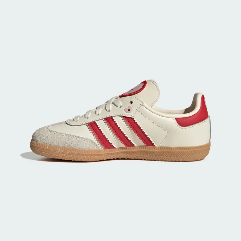 Adidas SAMBA OG Shoes Cream White / Better Scarlet / Gum (KI6681)