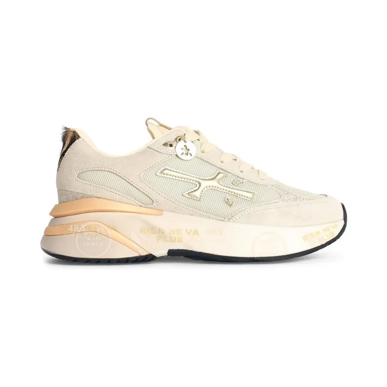 Premiata Moe Run Sneakers aus Wildleder – Nude (MOERUND7800)