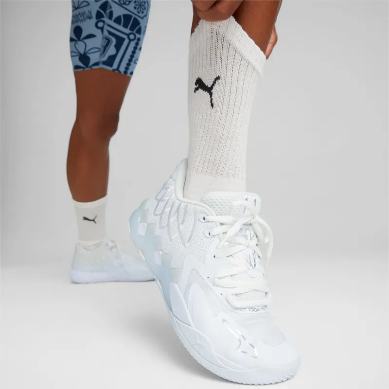 Puma MB.01 Lo Basketball Shoes Silver/White (376941-04)