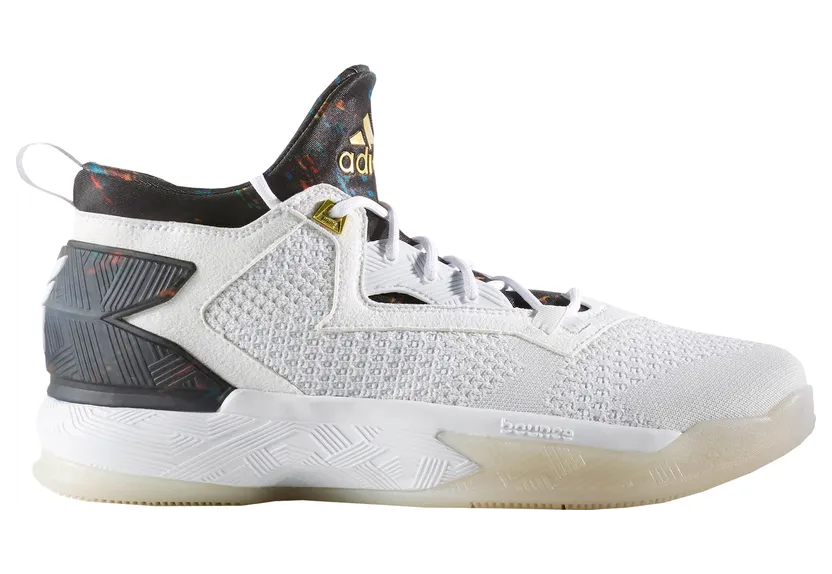 adidas D Lillard 2 White Multi-Color (B49711)