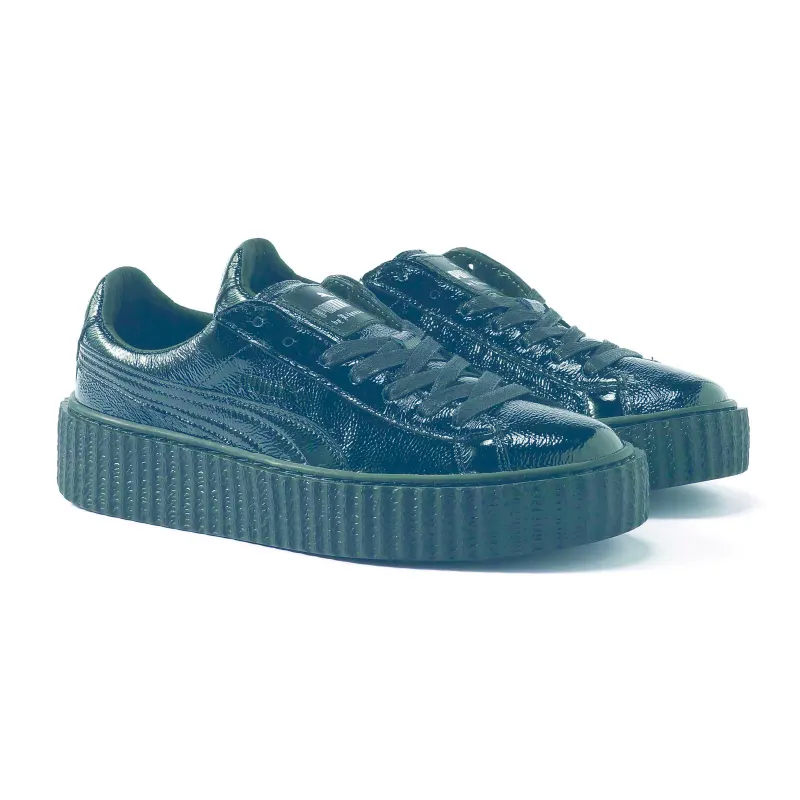 Puma Creeper Rihanna Fenty Cracked Leather Black Black/Black (364641-01)