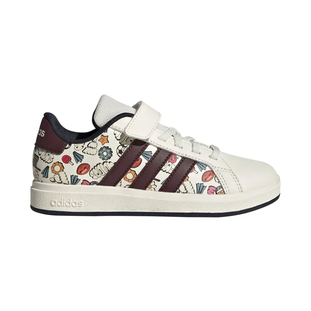 Adidas Grand Court 2.0 Kids Casual Shoes, White (JR5151)