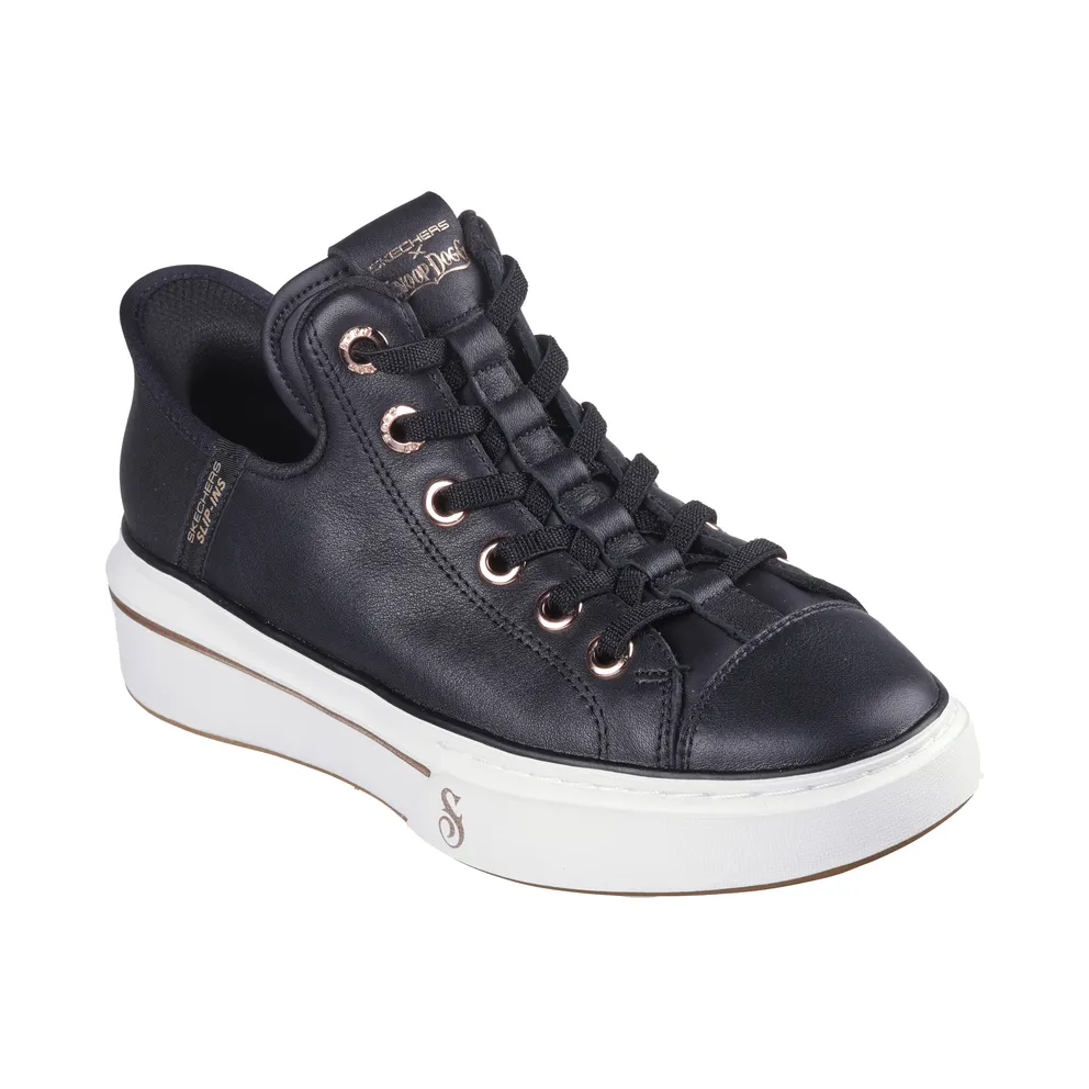 Skechers Premium Leather Slip-ins Snoop One OG Black “Black” (186001 Blk) (186001BLK)