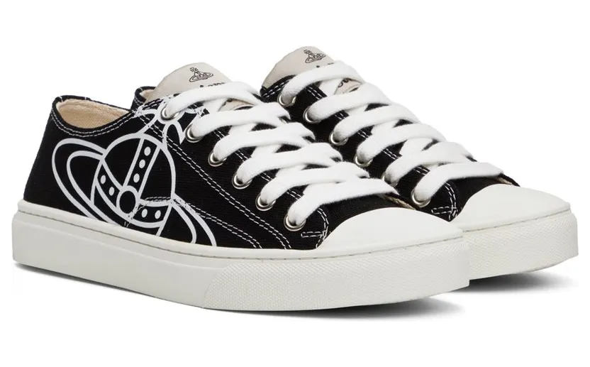 Vivienne Westwood Black Plimsoll Low-Top 2.0 N401 Black (75020005W-W0004-) (4)