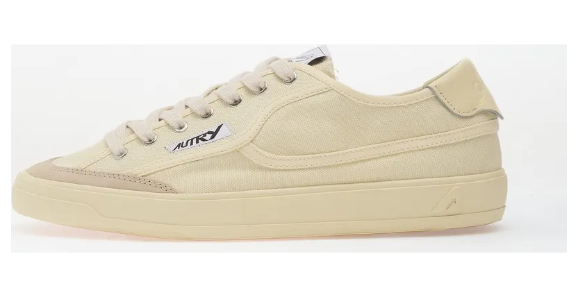 Autry Windscape Low Cream Canvas Suede