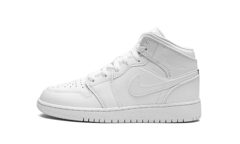 Air Jordan 1 Mid GS “Triple White 2023” (554725-136)