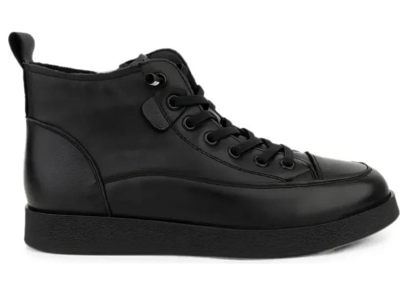 Linda Baumann High-Top-Sneakers mit Schnürung “Black” (6044252016)