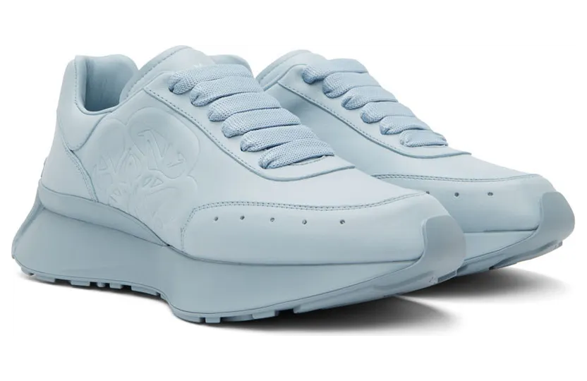 Alexander McQueen Blue Sprint Low-Top Sneakers (705076WIC96) (4)