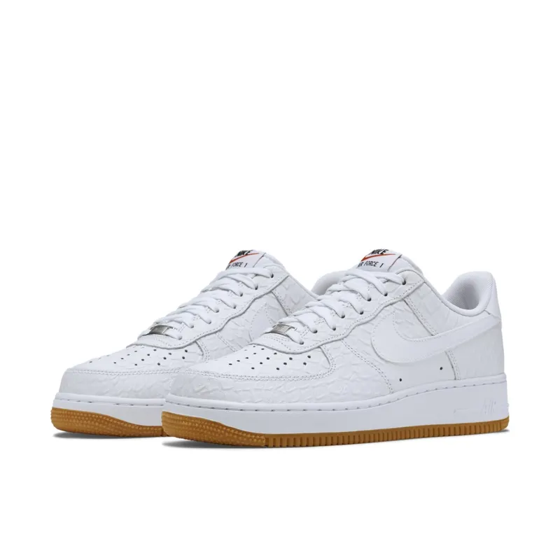 Nike Air Force 1 Low Croc Gum White White/White-Gum Light Brown (718152-100)