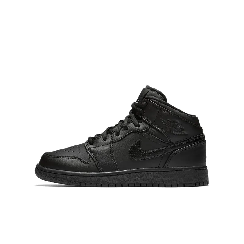 Jordan 1 Retro Mid Black 2016 (GS) (554725-044)