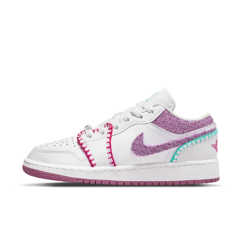 Air Jordan 1 Low GS Knitted White Multi (DM9037-100)